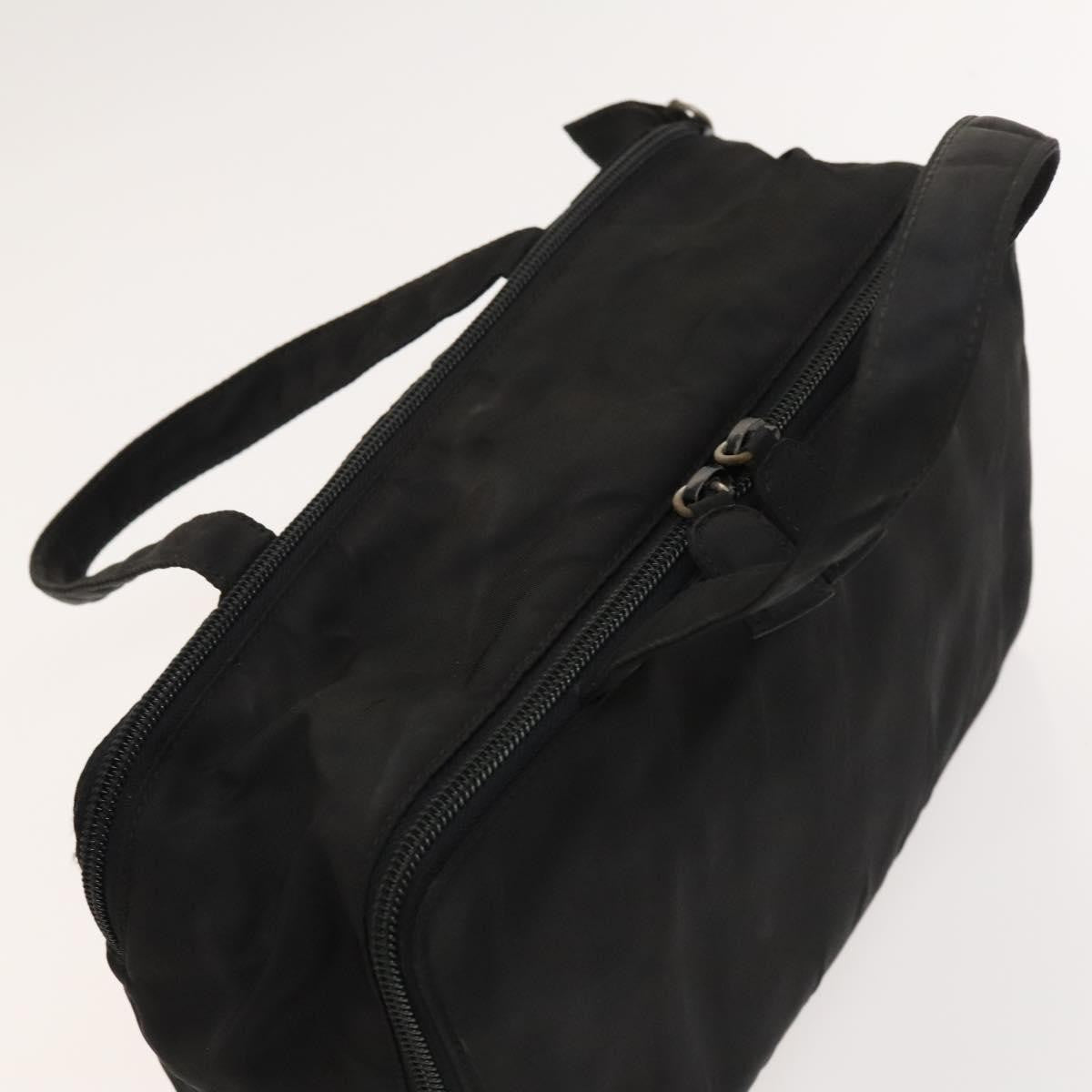Prada Vintage Zip Handbag Tessuto, BLACK, NYLON, Handbag