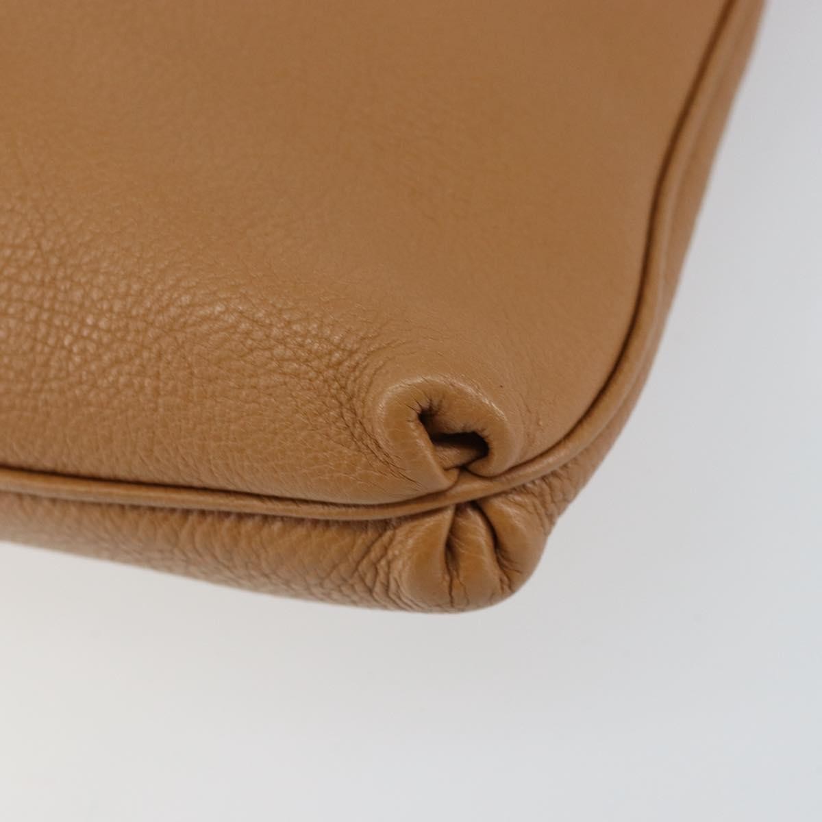 Salvatore Ferragamo Gancini Shoulder Bag Leather, BROWN, LEATHER, Shoulder bag