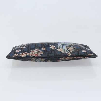 Christian Dior Diorama Clutch Satin, Navy, Canvas, Clutch