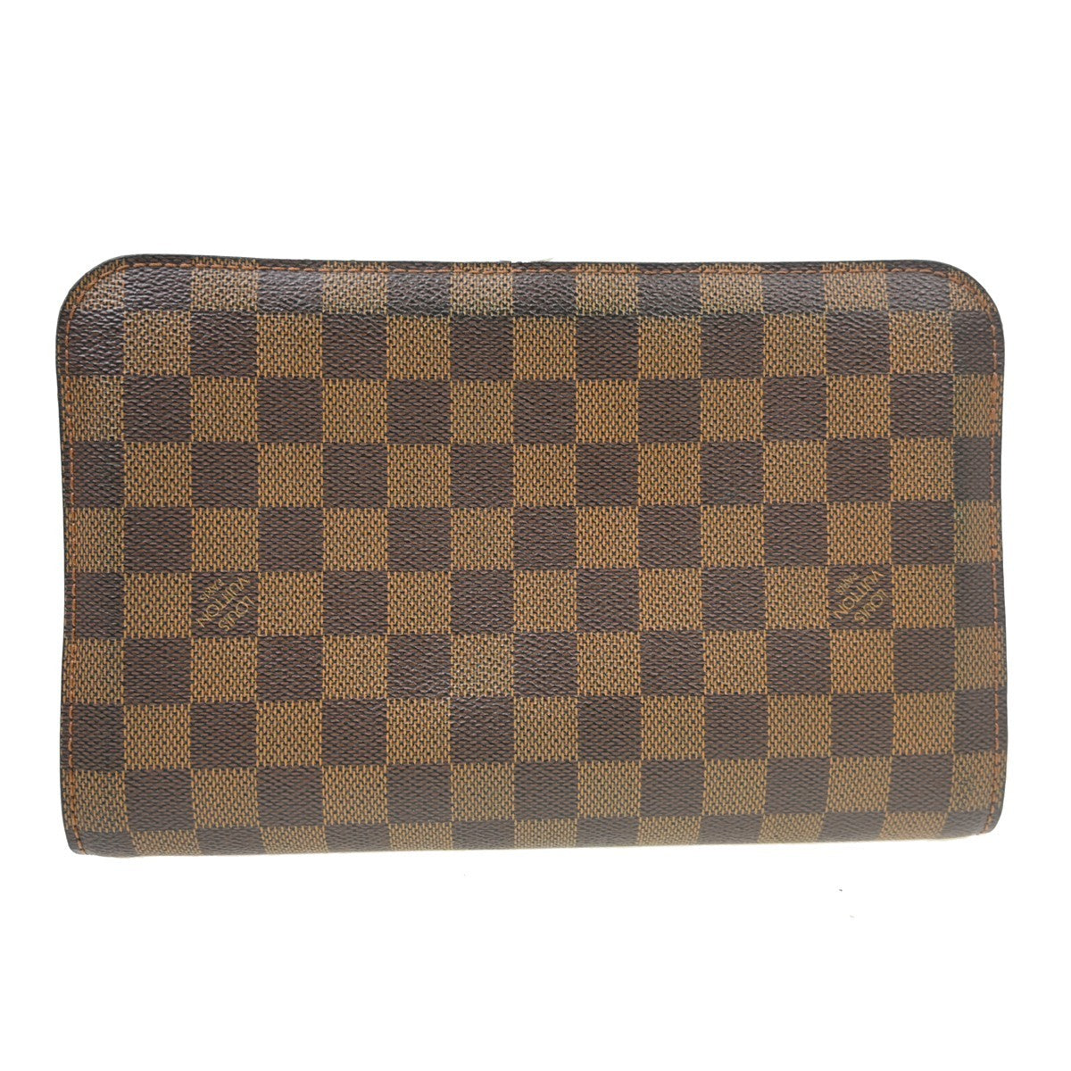 Louis Vuitton Pochette Saint Louis Damier, Brown, Canvas, Clutch