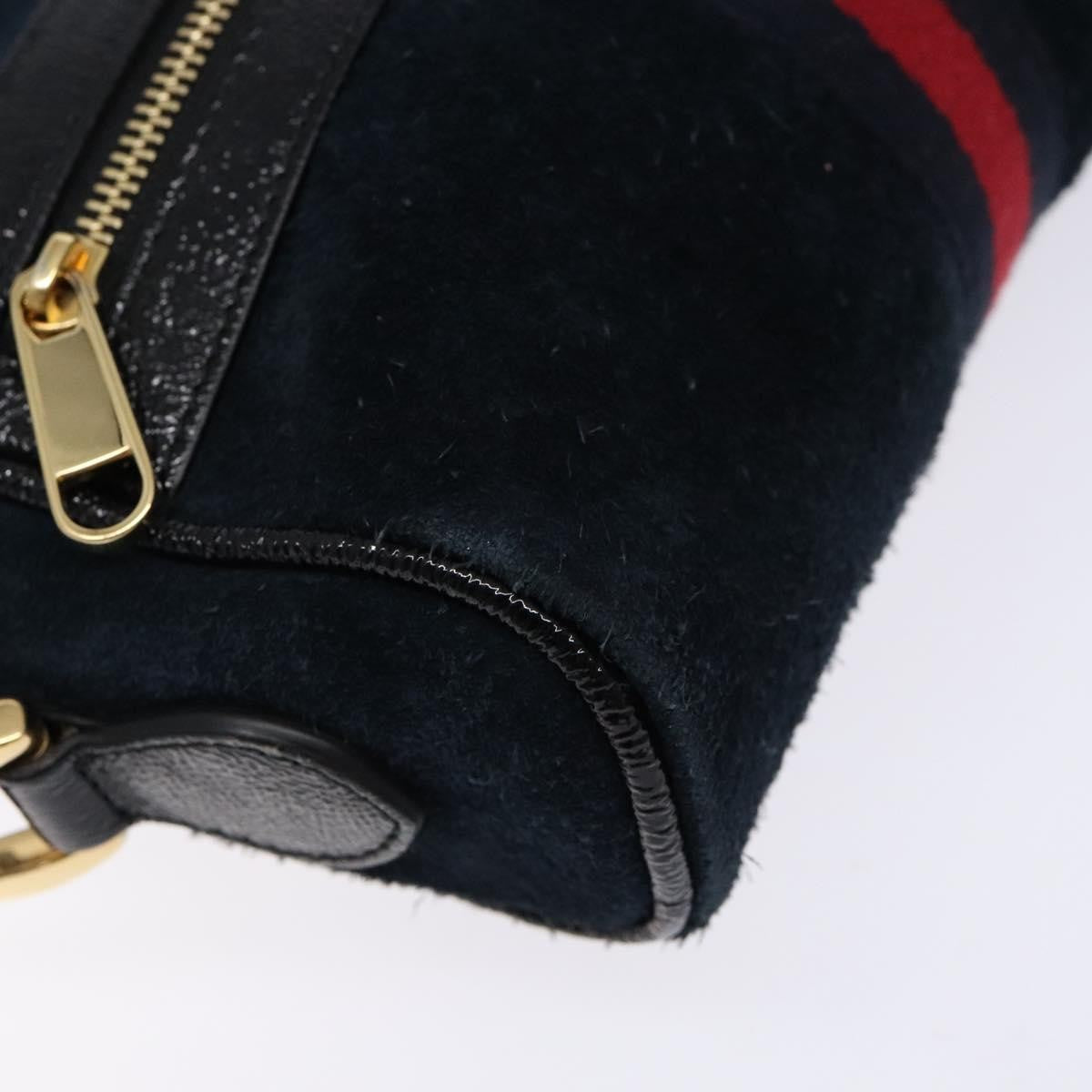 Gucci Ophidia Shoulder Bag Suede, NAVY, SUEDE, Shoulder bag
