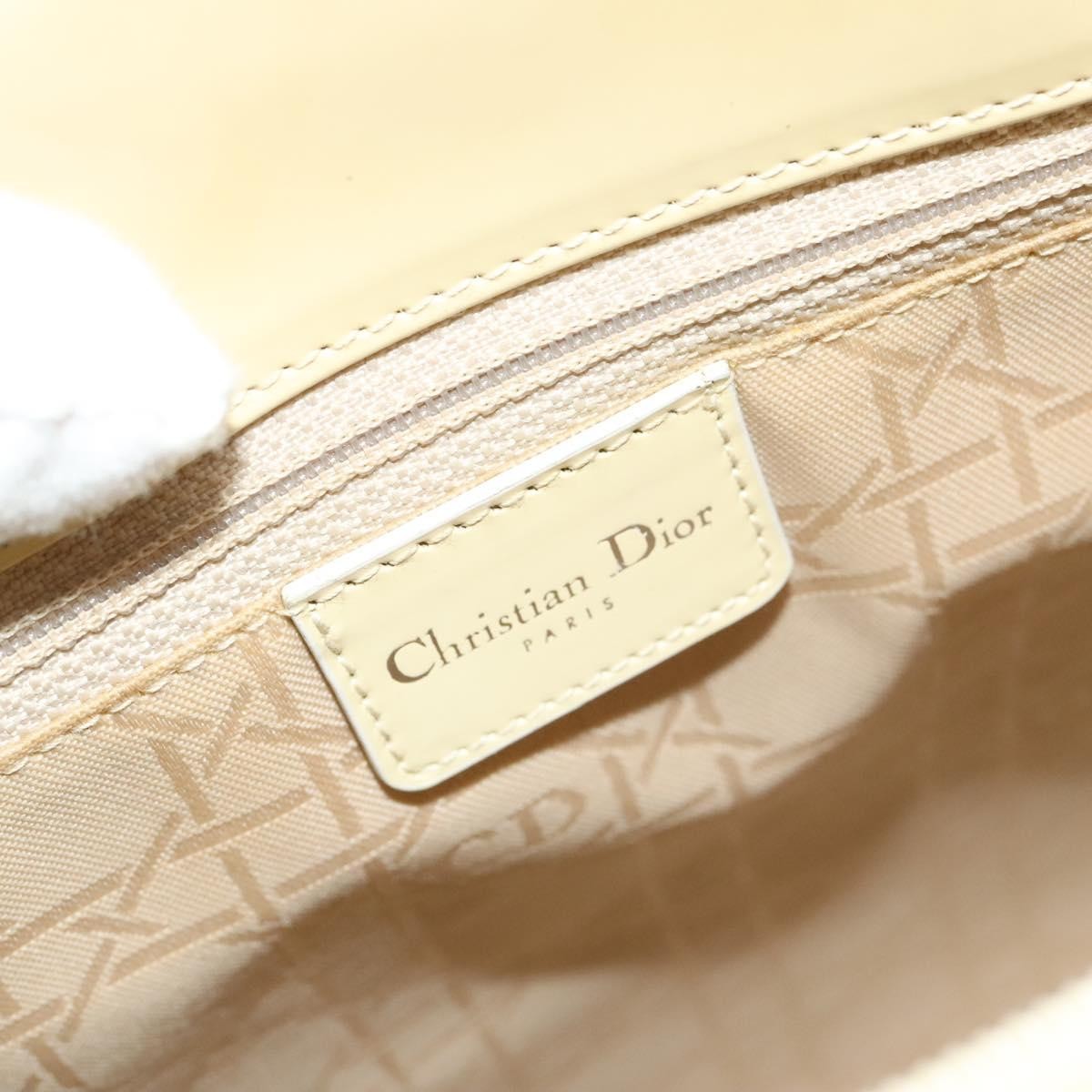 Christian Dior Vintage Lady Dior Patent Patent leather, BEIGE, PATENT_LEATHER, Handbag