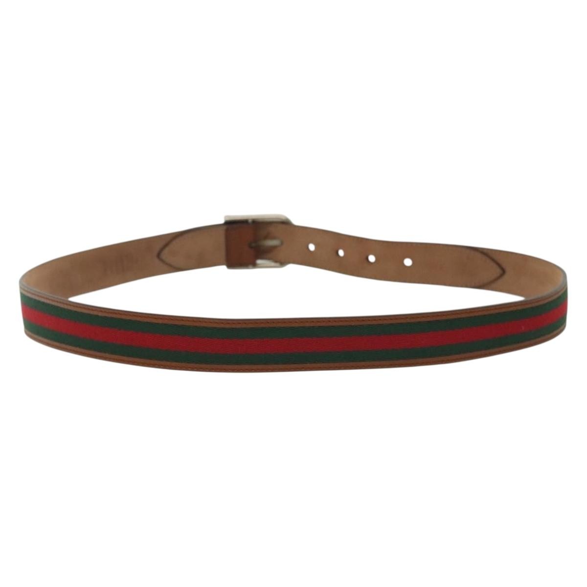 Gucci Sherry Line Belt Leather, BROWN, LEATHER, Belts