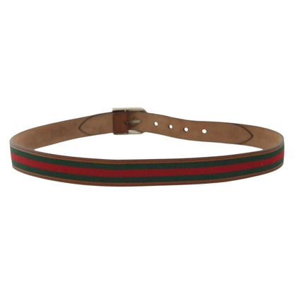 Gucci Sherry Line Belt Leather, BROWN, LEATHER, Belts