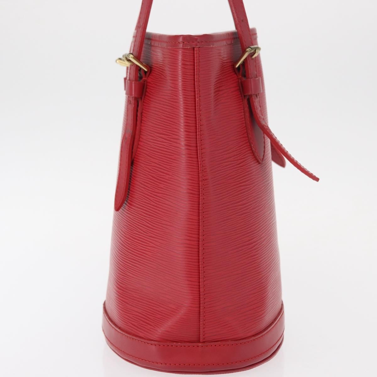 Louis Vuitton Bucket Bag Epi Leather, RED, LEATHER, Shoulder bag