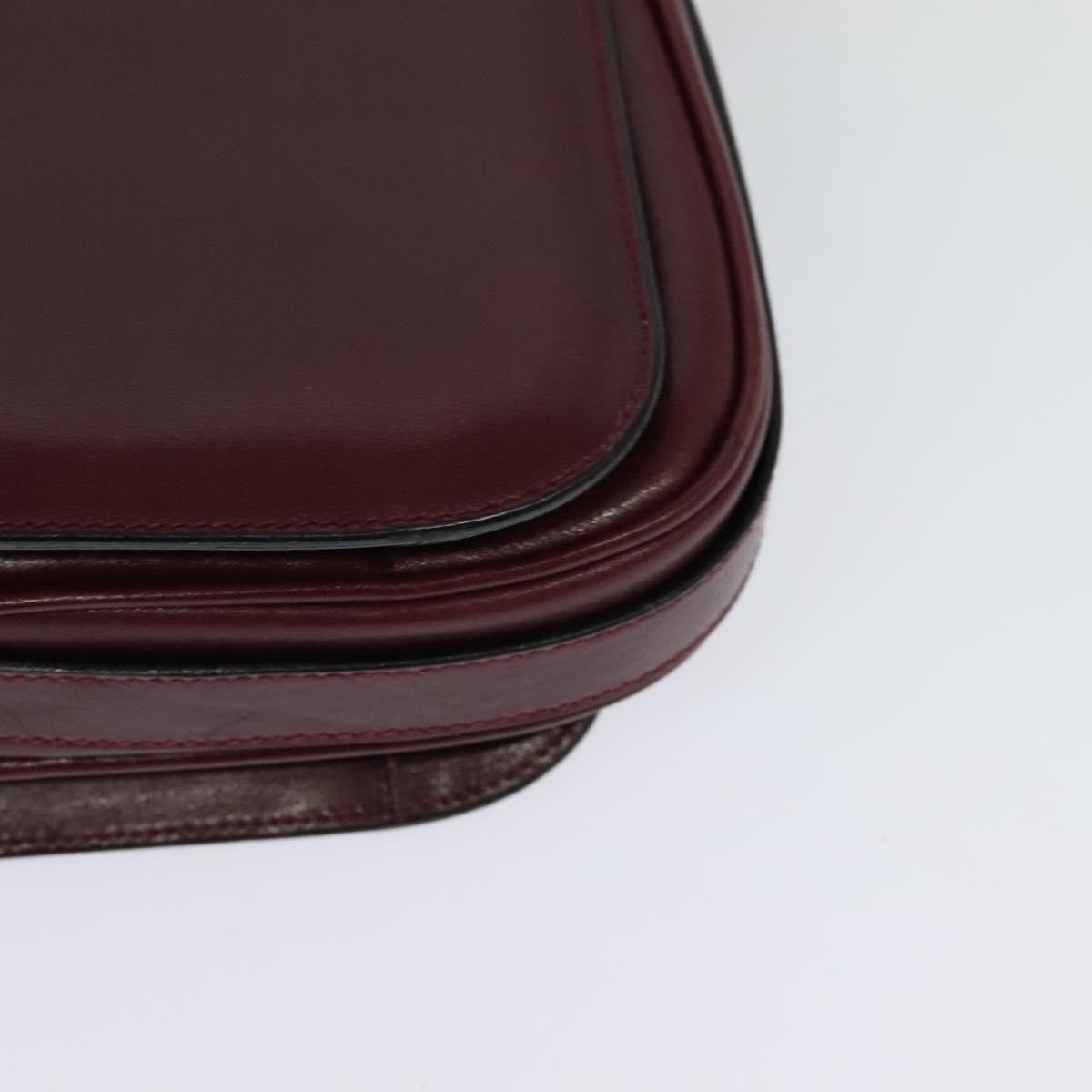 Bally Vintage Shoulder Bag Leather, BURGUNDY, LEATHER, Shoulder bag