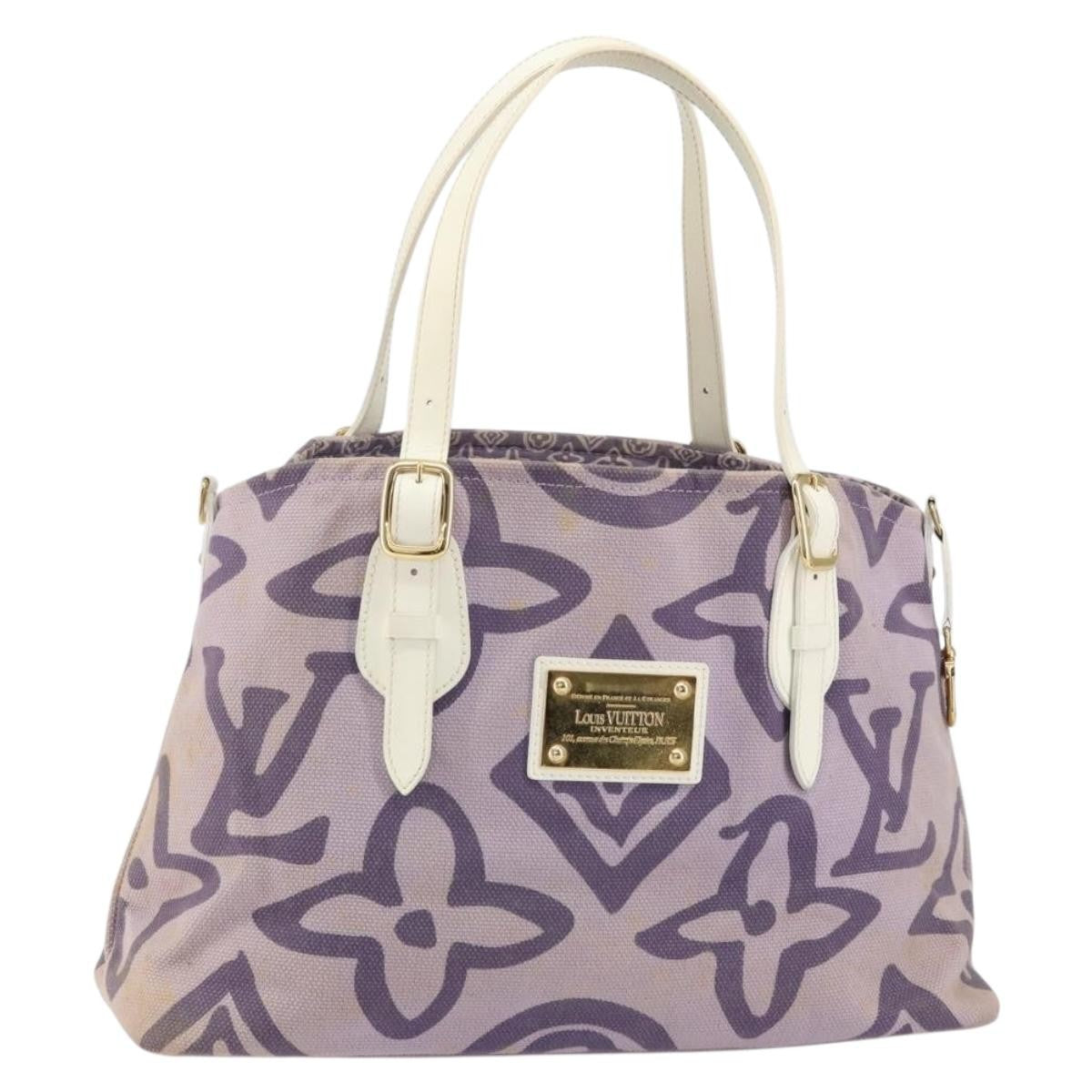 Louis Vuitton Tahitienne Cabas Canvas, PURPLE, CANVAS, Tote bag