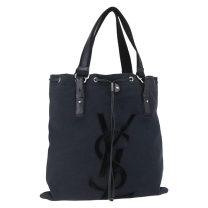 Saint Laurent Kahala Drawstring Tote Canvas, BLACK, CANVAS, Tote bag