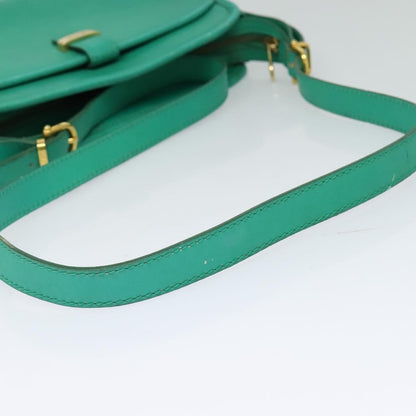 Celine Shoulder Bag Leather, GREEN, LEATHER, Shoulder bag