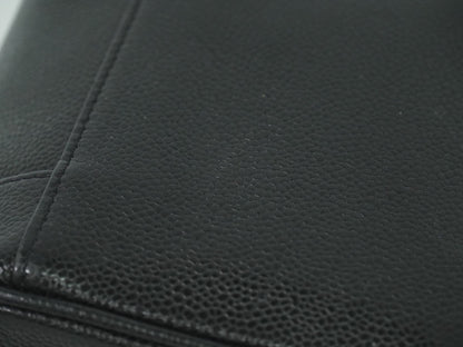 Chanel Vanity pouch Leather, BLACK, LEATHER, Toiletry Case