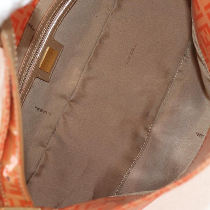 Fendi Mamma baguette Canvas, ORANGE, CANVAS, Shoulder bag