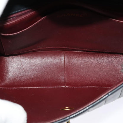 Chanel Vintage Vertical CC Flap Bag Leather, BLACK, LEATHER, Shoulder bag