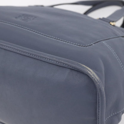 Loewe Anagram handbag Leather, BLUE, LEATHER, Handbag