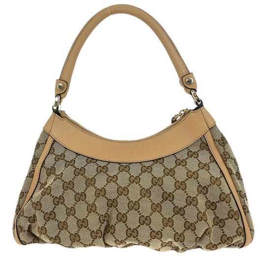 Gucci D Ring Hobo GG Canvas, BEIGE, CANVAS, Handbag