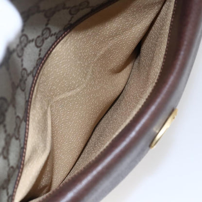 Gucci Front Pocket Messenger Bag GG Canvas with Leather, BEIGE, CANVAS, Shoulder bag