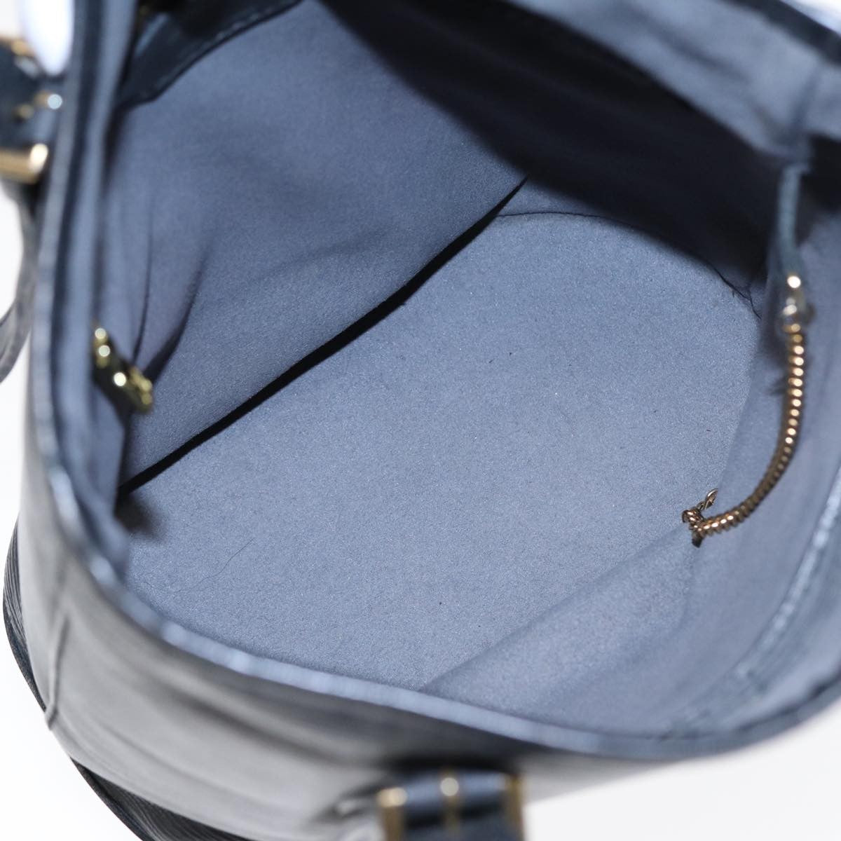 Louis Vuitton Petit Bucket Bag Epi Leather, BLACK, LEATHER, Tote bag
