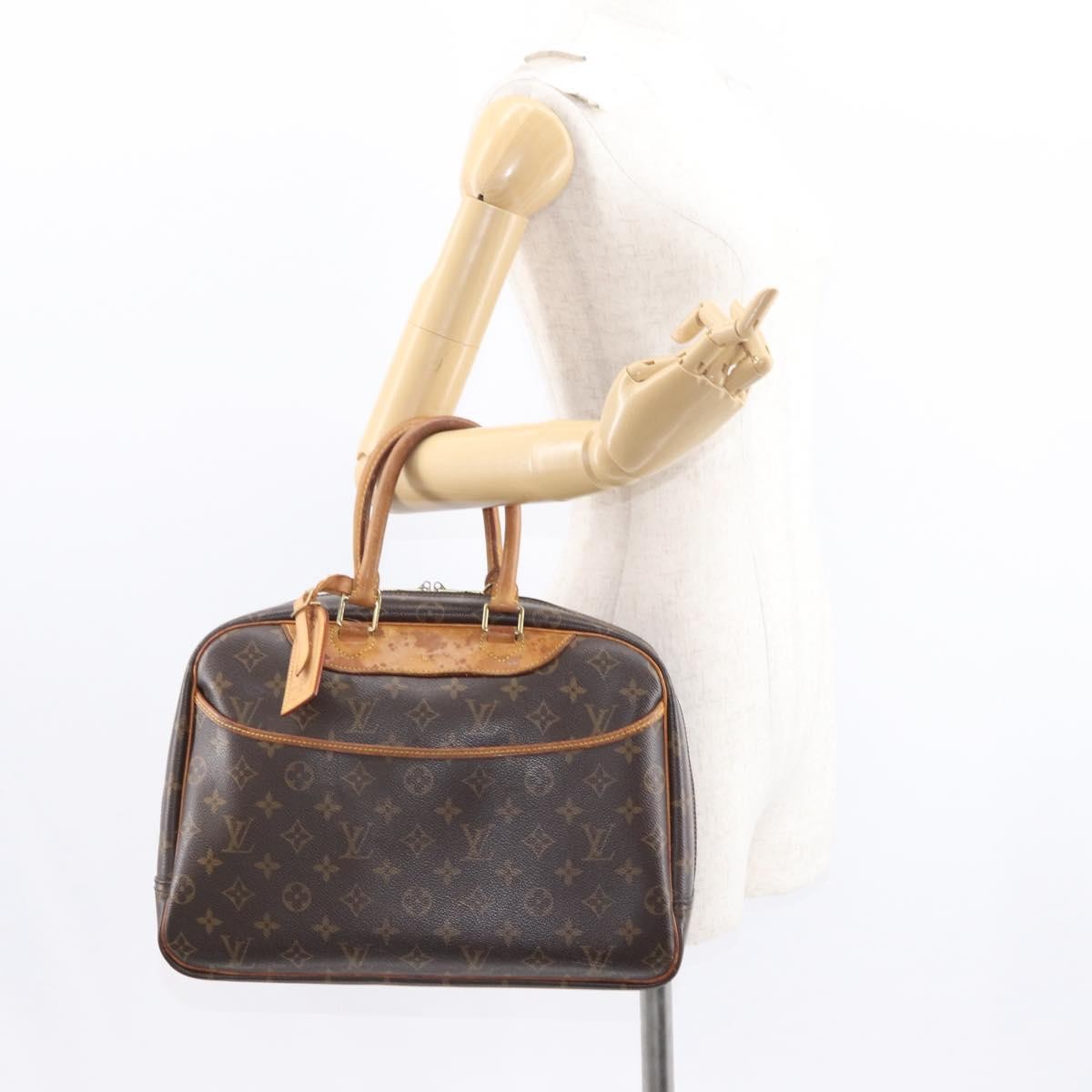 Louis Vuitton Deauville Handbag Monogram Canvas, BROWN, CANVAS, Handbag
