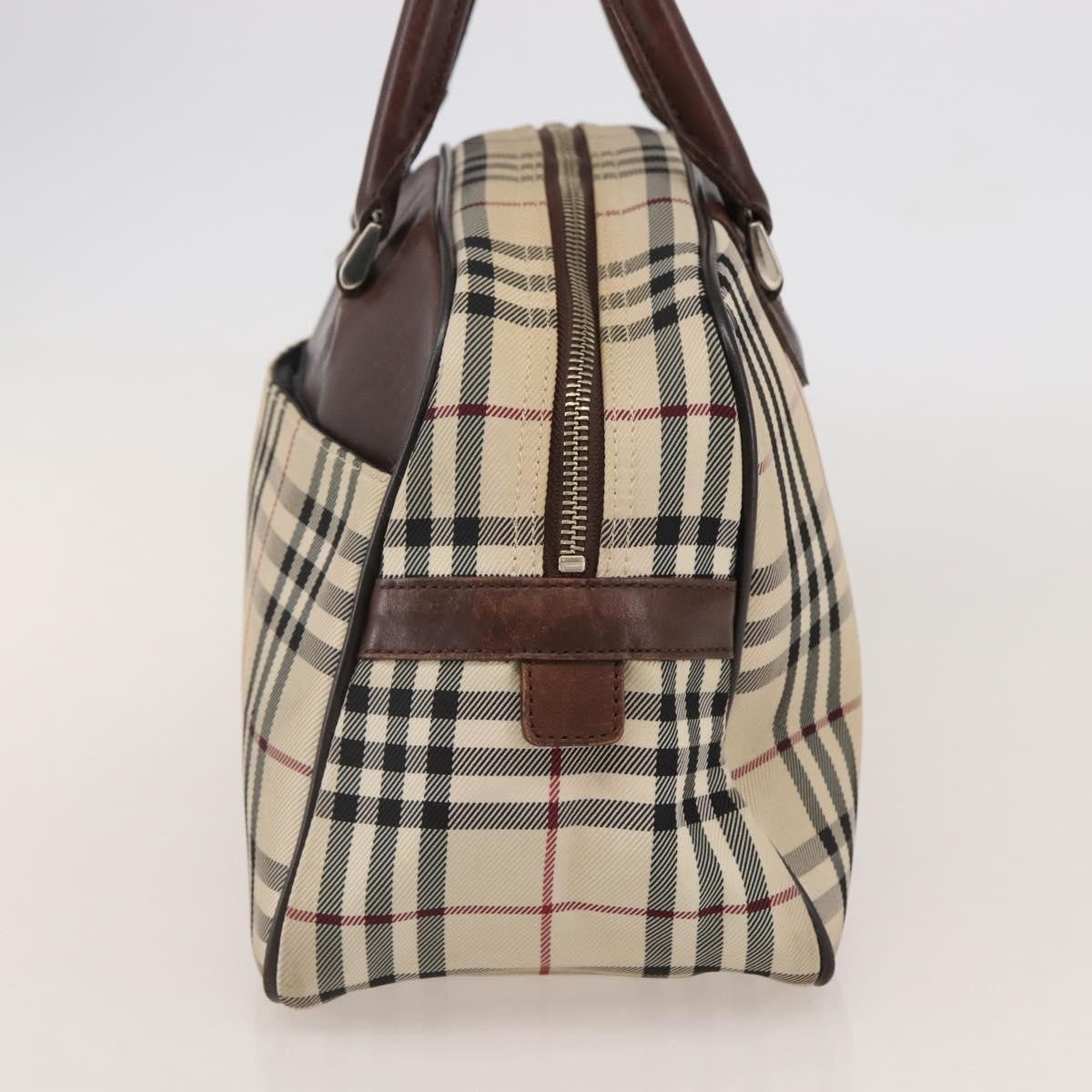 Burberry Nova Check Bowling Bag Canvas, BEIGE, CANVAS, Travel bag