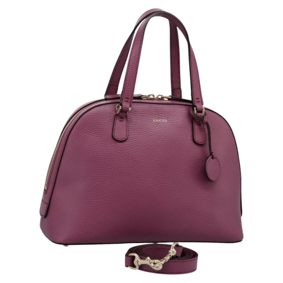 Gucci Lady Dollar Dome Satchel Leather, PINK, LEATHER, Handbag