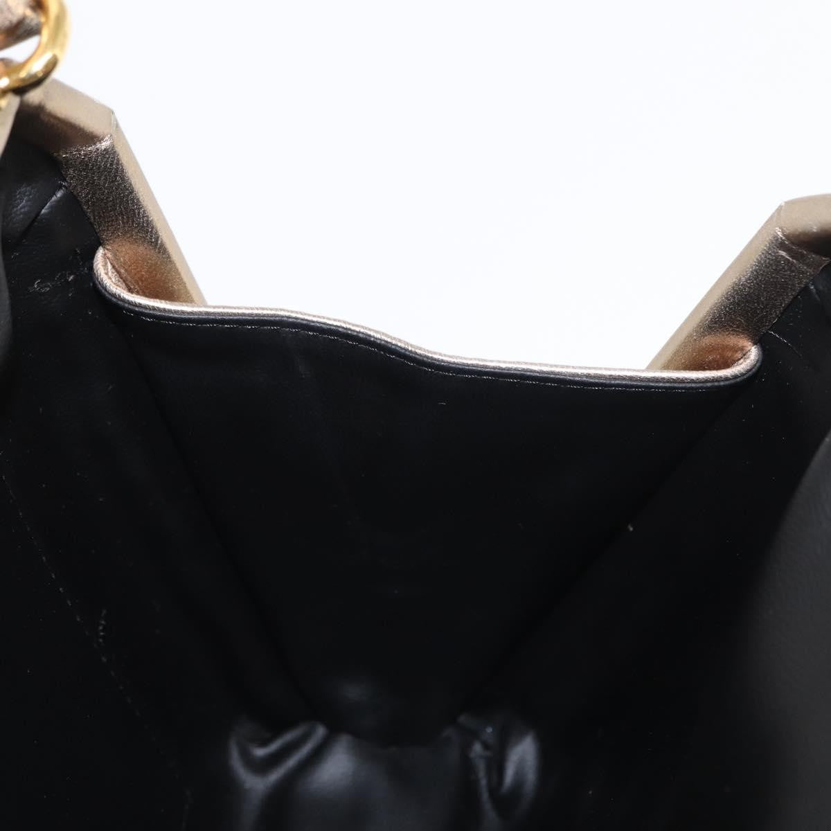 Bally Vintage Handbag Quilted Leather, GOLD, LEATHER, Handbag