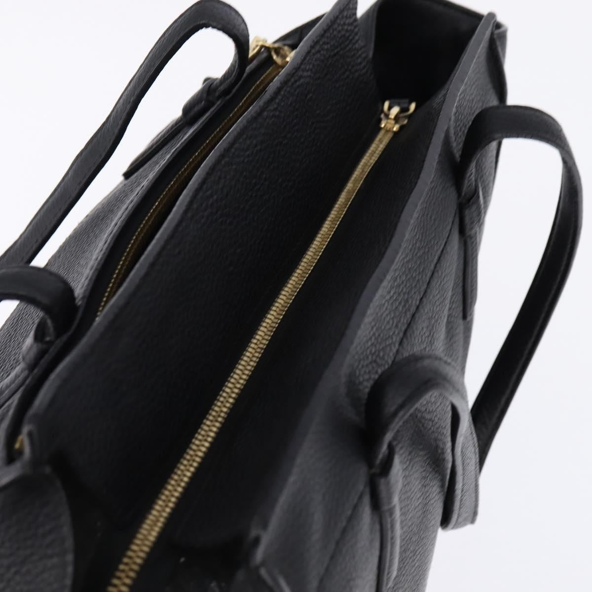 Salvatore Ferragamo Amy Tote Pebbled Leather, BLACK, LEATHER, Tote bag