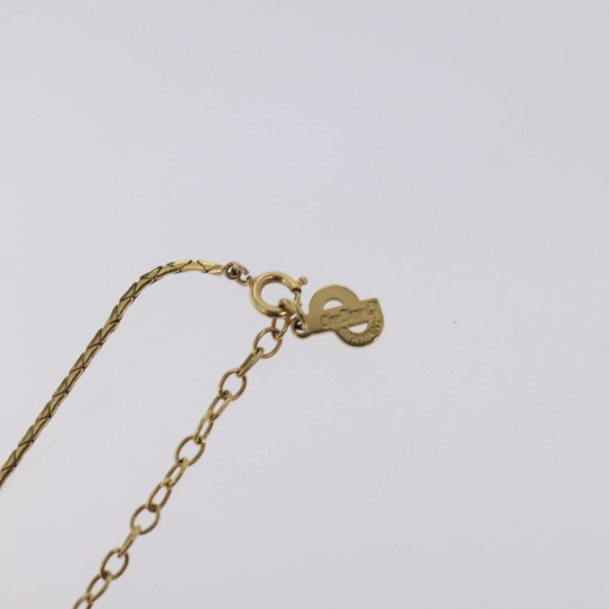 Christian Dior CD Round Pendant Necklace Metal, GOLD, METAL, Necklace