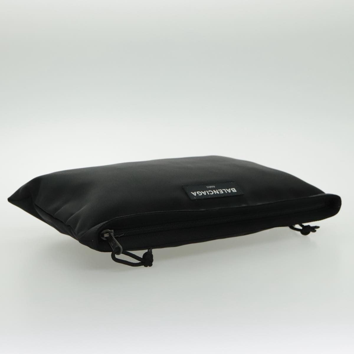 Balenciaga Logo Pouch Canvas, BLACK, CANVAS, Clutche & pouche