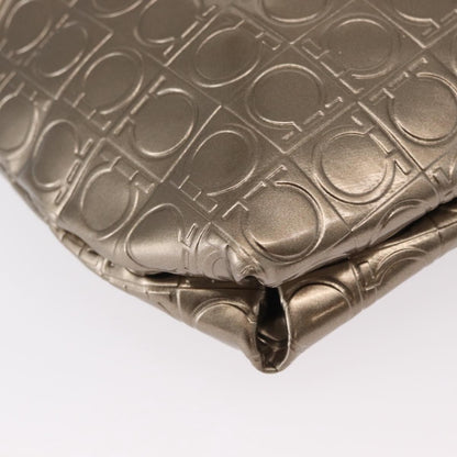 Salvatore Ferragamo Gancini Shoulder Bag Patent Leather, GOLD, PATENT_LEATHER, Shoulder bag