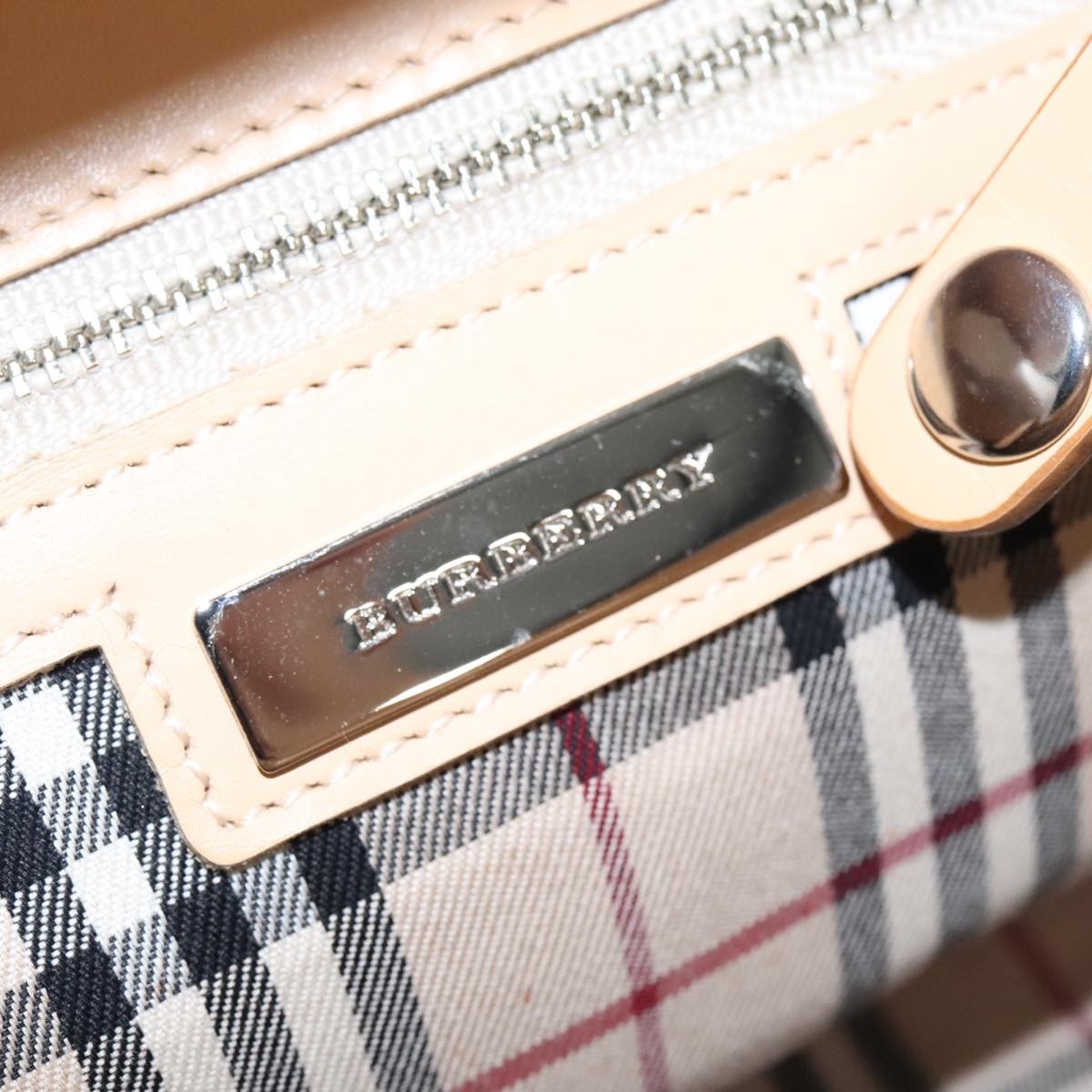 Burberry Vintage Handbag Canvas, BEIGE, CANVAS, Handbag