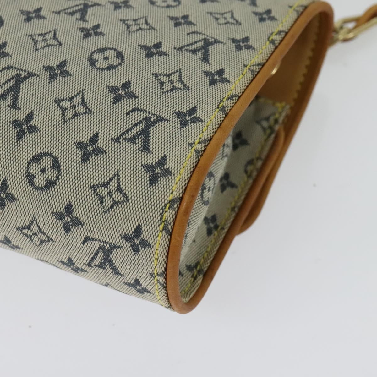Louis Vuitton Camille Messenger Bag Mini Lin, BLUE, CANVAS, Crossbody bag