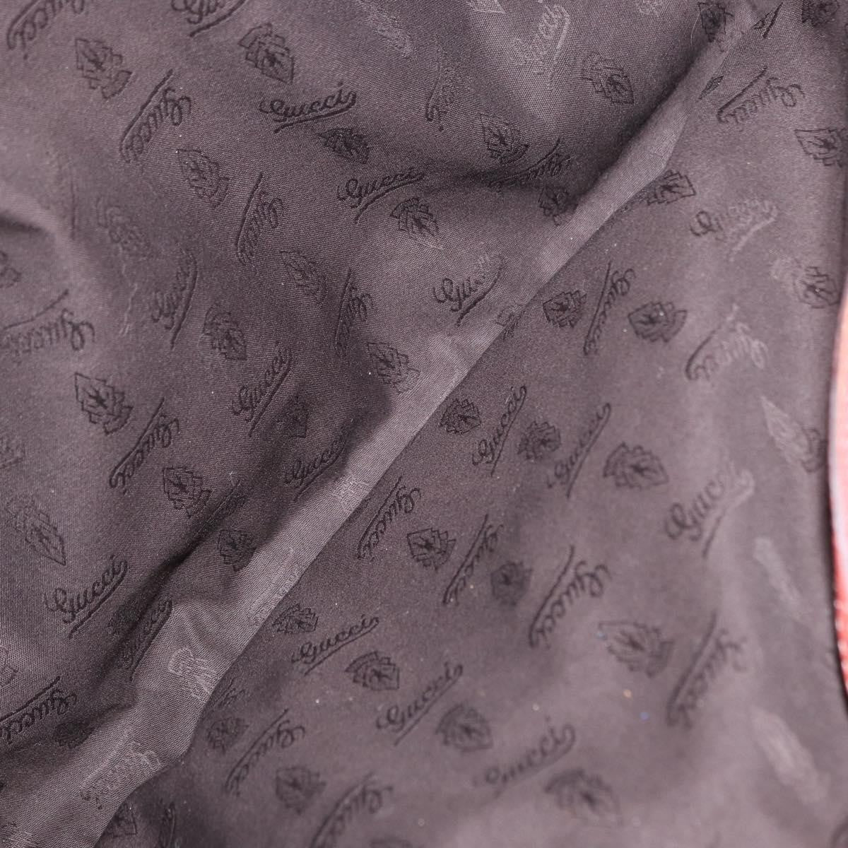 Gucci Vintage Bamboo Handle Bag Leather, RED, LEATHER, Handbag