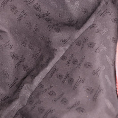 Gucci Vintage Bamboo Handle Bag Leather, RED, LEATHER, Handbag