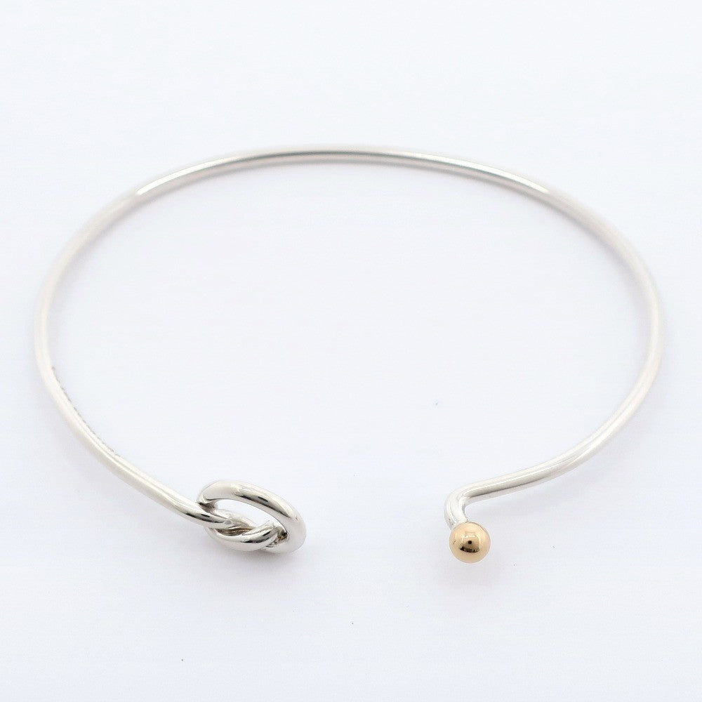 Tiffany & Co. Love Knot Bracelet Sterling Silver and 18K Yellow Gold, SILVER, SILVER, Bracelet