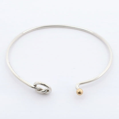 Tiffany & Co. Love Knot Bracelet Sterling Silver and 18K Yellow Gold, SILVER, SILVER, Bracelet