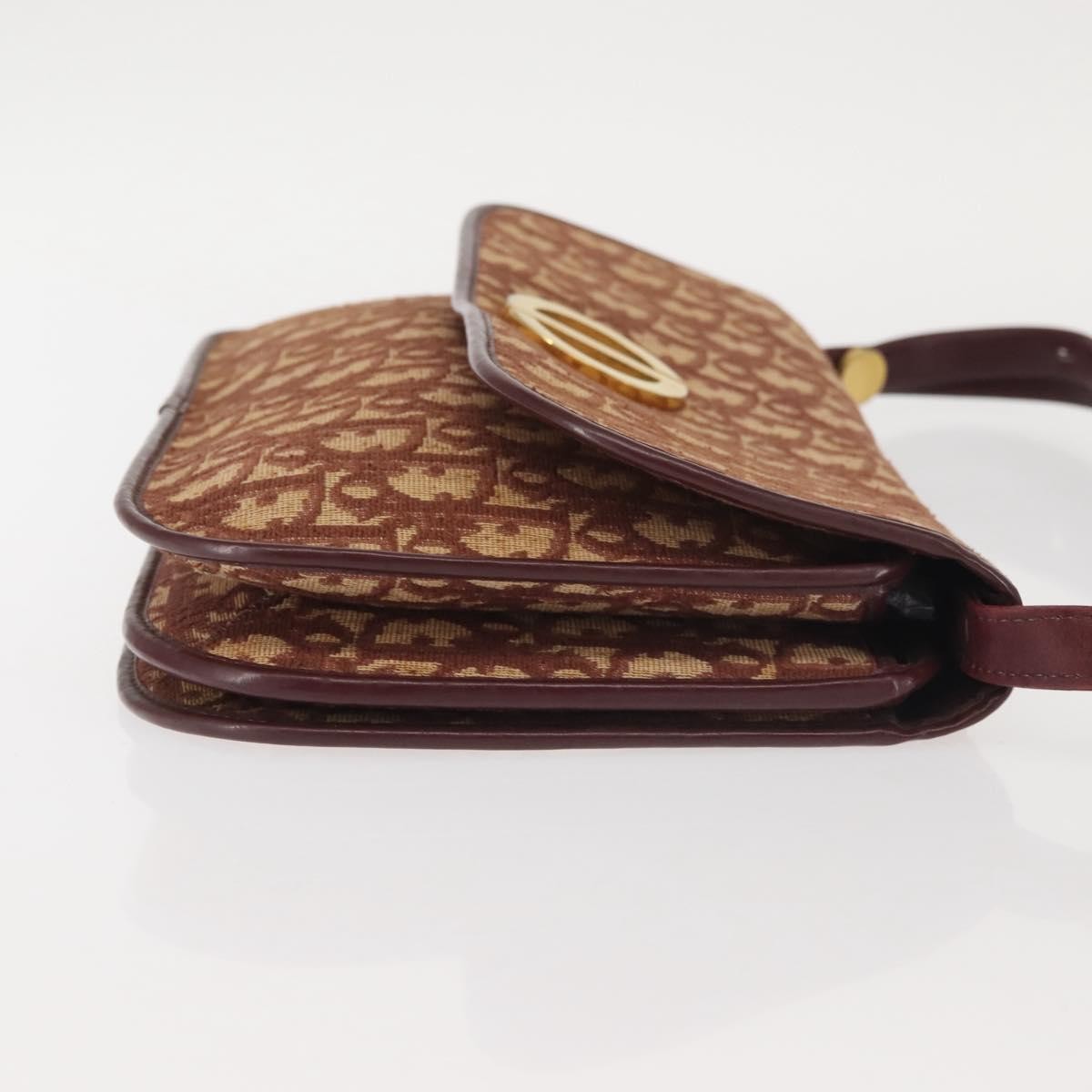 Christian Dior Vintage Trotter Flap Shoulder Bag Canvas, RED, CANVAS, Shoulder bag