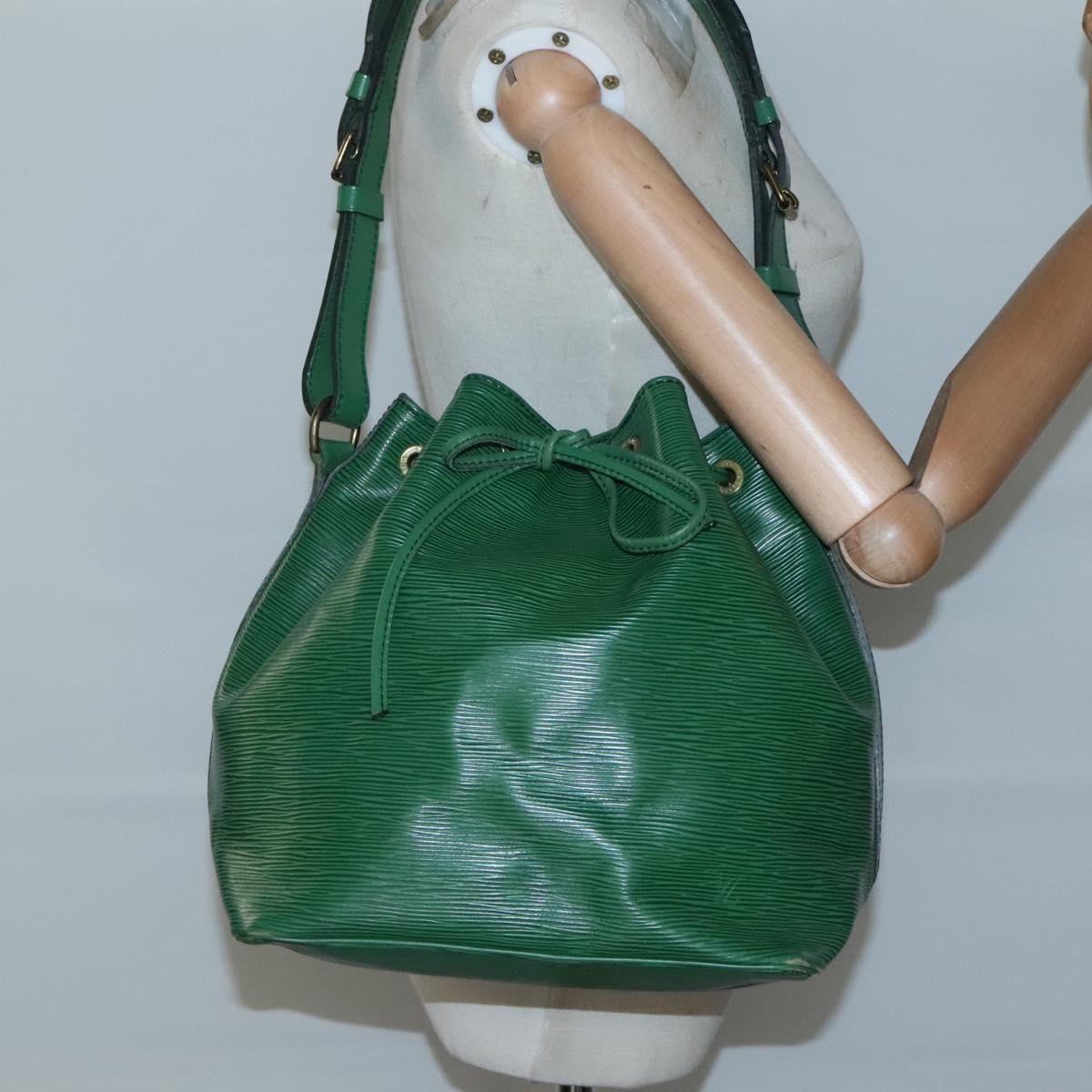 Louis Vuitton Petit Noe Handbag Epi Leather, GREEN, LEATHER, Handbag