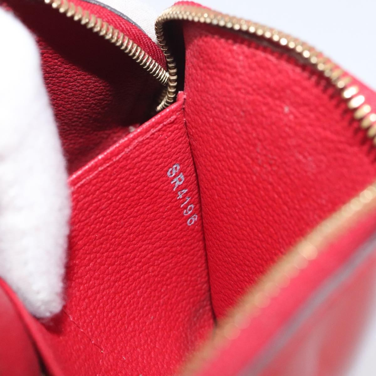 Louis Vuitton Cosmetic Pouch Monogram Vernis, RED, PATENT_LEATHER, Toiletry Case