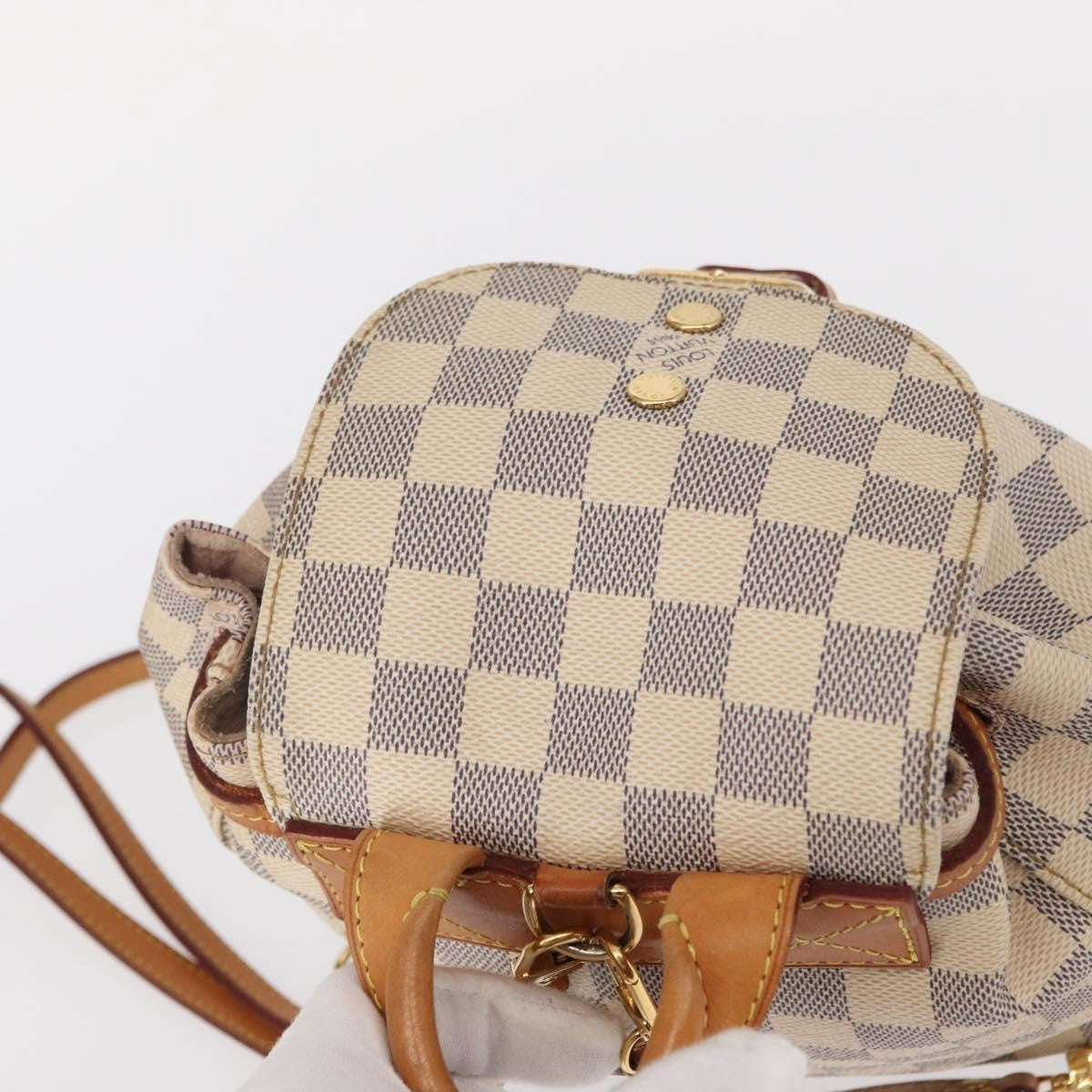 Louis Vuitton Sperone Backpack Damier, WHITE, CANVAS, Backpack