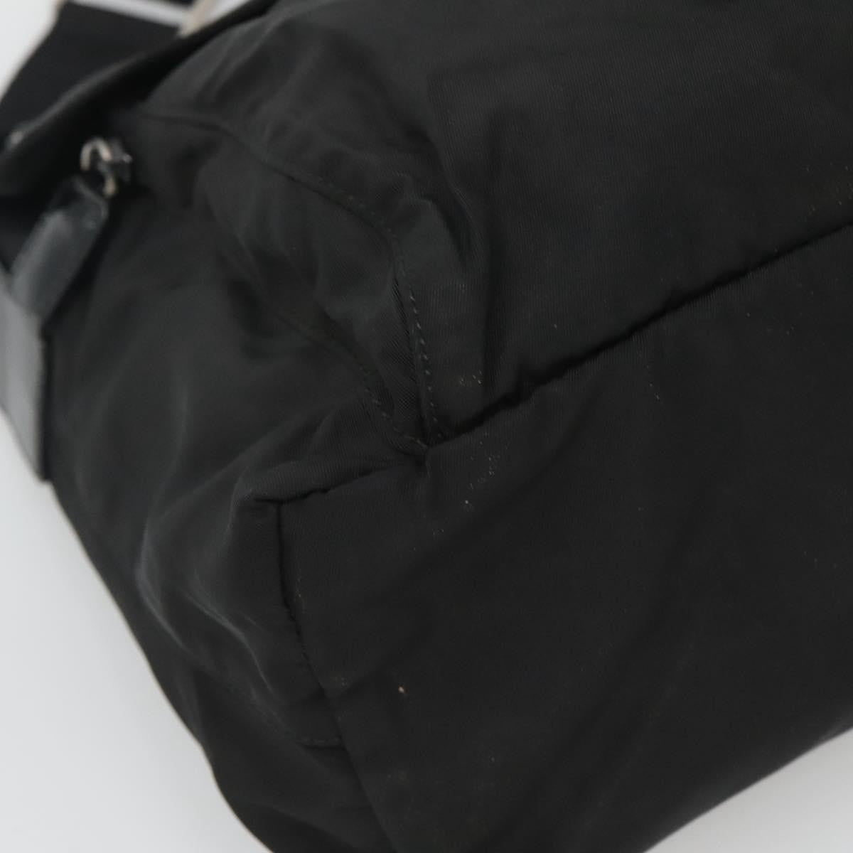 Prada Buckle Messenger Bag Tessuto, BLACK, NYLON, Shoulder bag