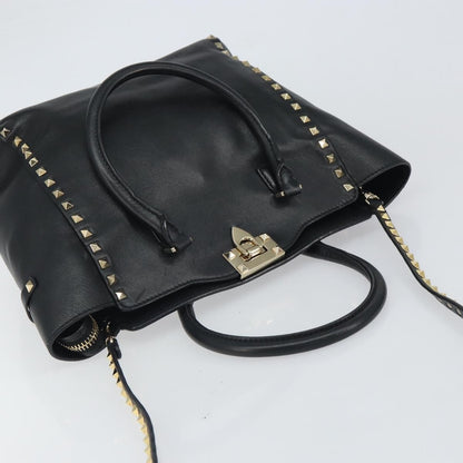 Valentino Garavani Rockstud Tote Soft Leather, BLACK, LEATHER, Tote bag