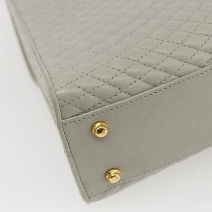 Bally Vintage Handbag Quilted Leather, WHITE, LEATHER, Handbag