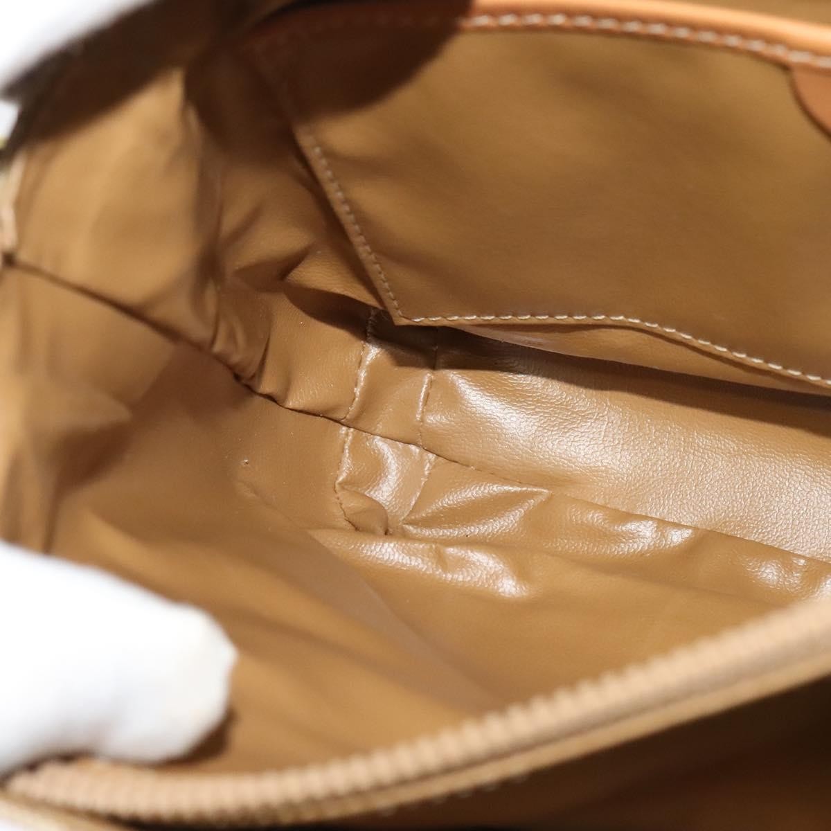 Celine Macadam Shoulder Bag Canvas, BEIGE, CANVAS, Shoulder bag