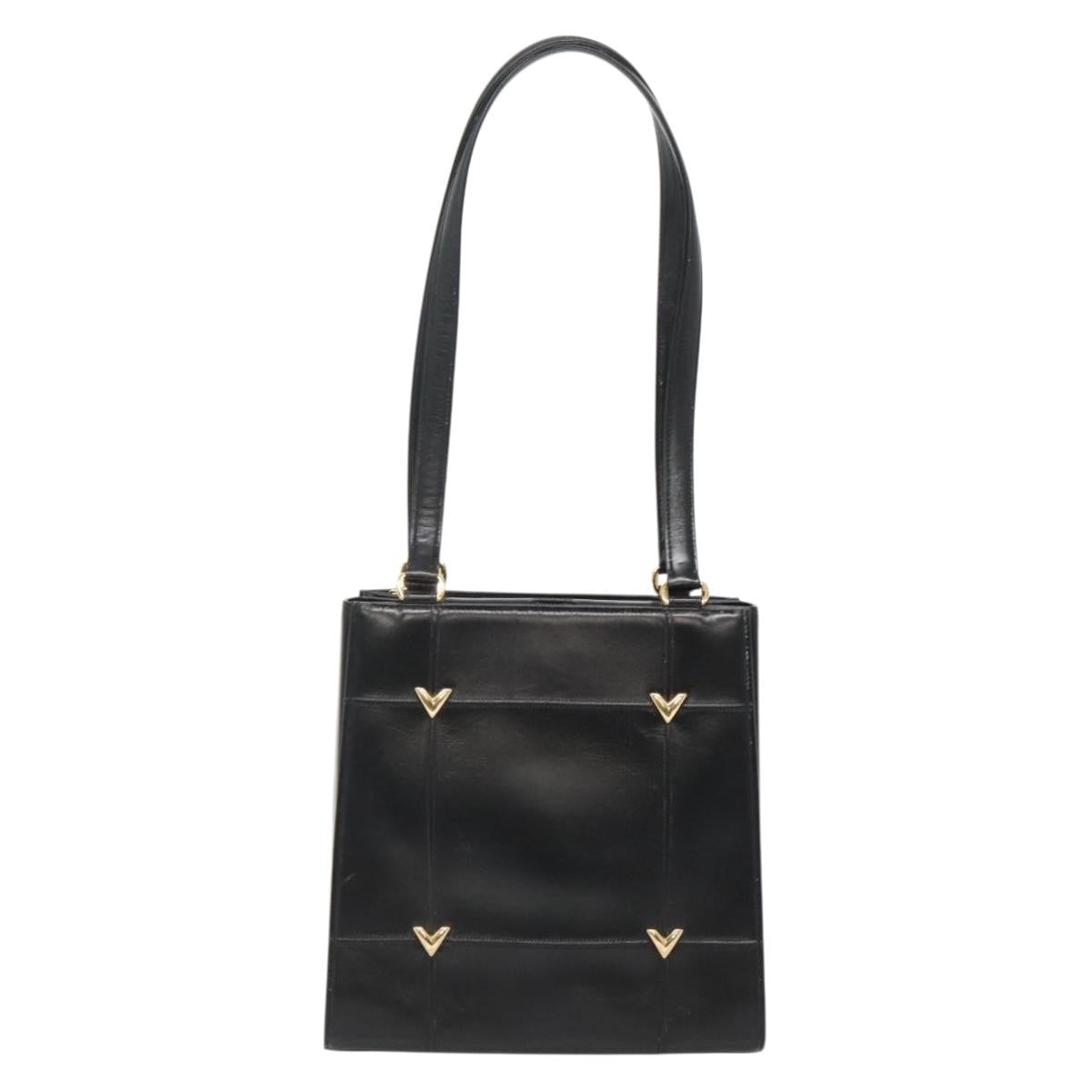 Valentino Garavani Vintage shoulder bag Leather, BLACK, LEATHER, Shoulder bag