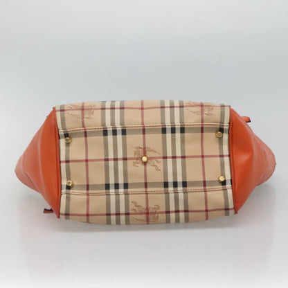 Burberry Canterbury Panels Tote Haymarket Coated Canvas and Leather, BEIGE, CANVAS, Tote bag