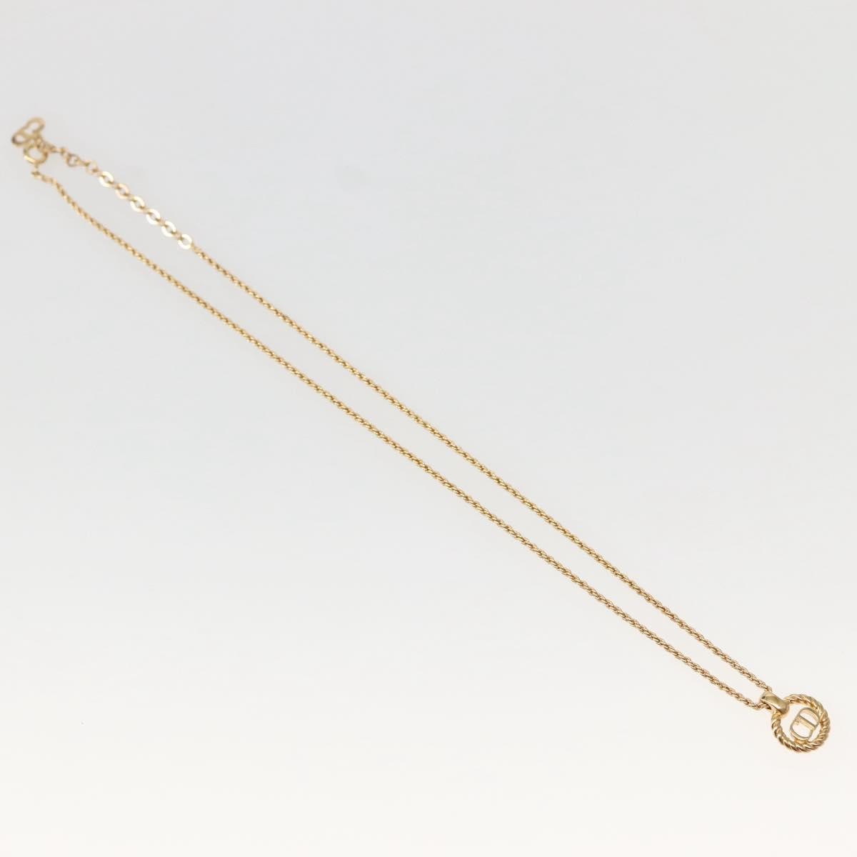 Christian Dior CD Pendant Necklace Metal, GOLD, METAL, Necklace