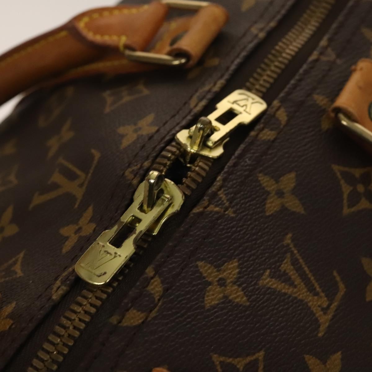 Louis Vuitton Keepall Bag Monogram Canvas, BROWN, CANVAS, Travel bag