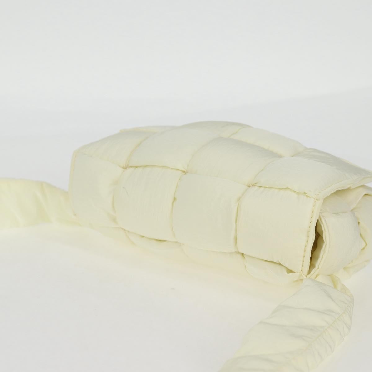 Bottega Veneta Padded Tech Cassette Crossbody Bag Intrecciato Nylon, WHITE, SYNTHETIC, Crossbody bag