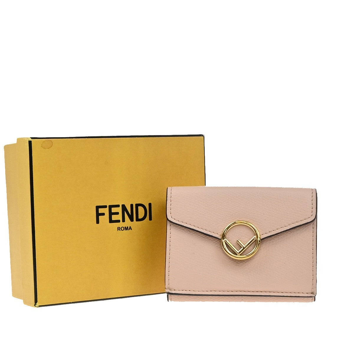 Fendi F is Fendi Trifold Wallet Leather, PINK, LEATHER, Wallets