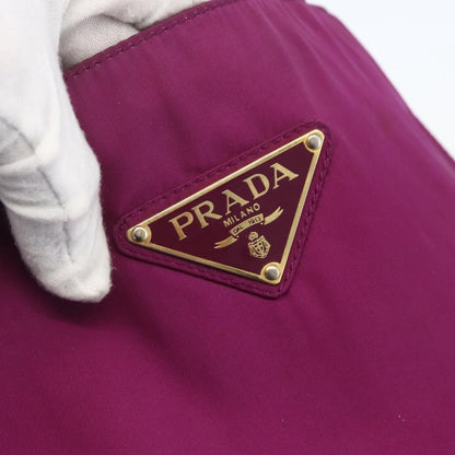 Prada Metal Handles Tote Tessuto, PURPLE, NYLON, Handbag