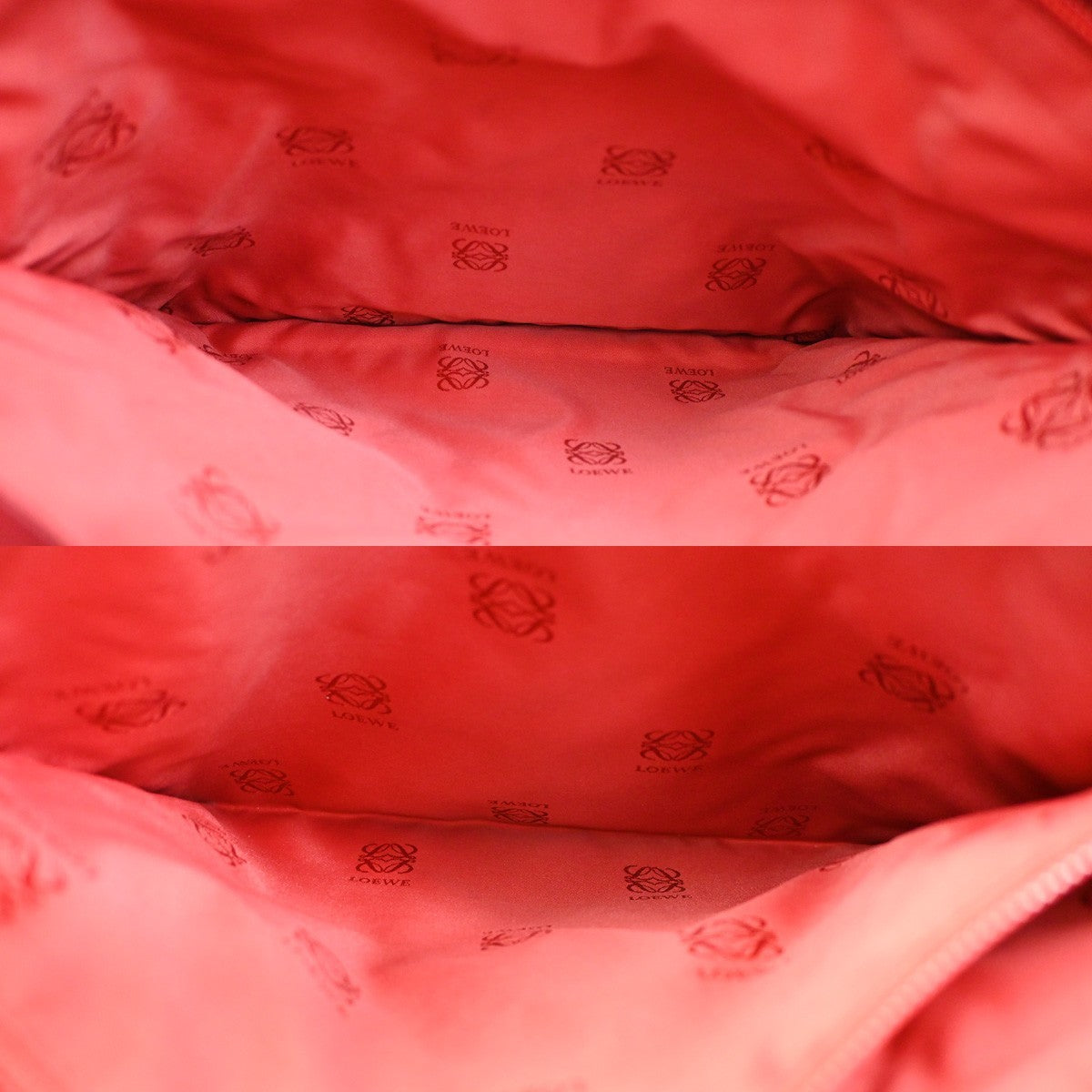 Loewe Vintage Anagram Tote Leather, RED, LEATHER, Tote bag